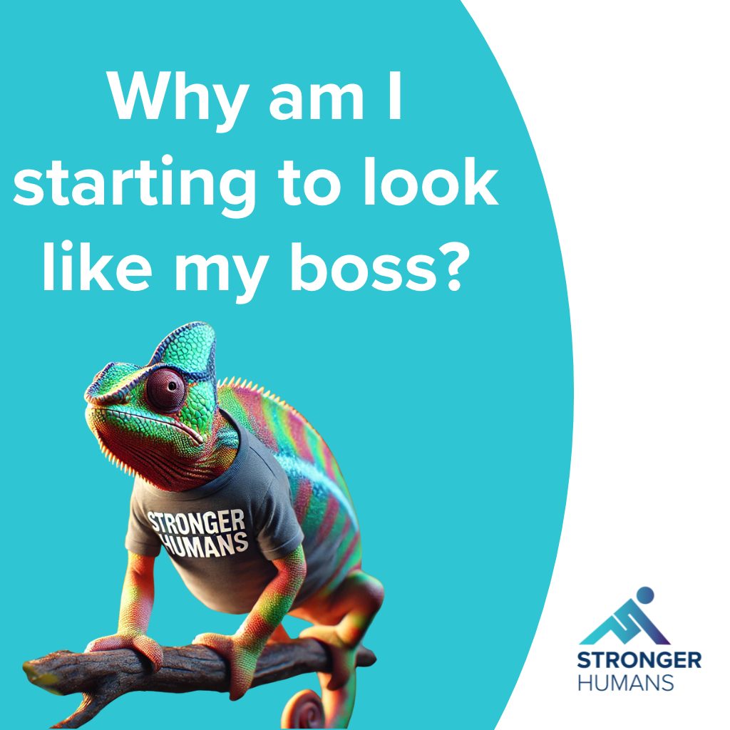 Why you might start to look like your boss… There are many potential explanations for this 😱 but one that has been the subject of some research is that over time if you experience many of the same things together & have high levels of rapport with each other, this matching of emotions can lead to similarities in how the facial features & muscles are sculpted (think frowns / anger / laughter lines) & let’s face it sadly some people spend more time with their boss at work than they do with their immediate family these days. Tenuous I know - but having worried a good number of you into reading this far, empathetic mimicry (or the ‘Chameleon Effect’) as it is known should be regarded as a superpower. If you are one for whom the ability to mirror comes naturally (e.g. smiling, the tone of your voice, nodding & the crossing of arms & legs) then you are already onto a winner. Those who do this unconsciously tend to be better communicators, build trust & rapport more quickly & in turn generate higher opinions of themselves & the businesses they work for. The challenge is that we as humans can spot quite easily when people are adopting this approach disingenuously or to exert influence. So how can you authentically up your 'empathy' game? · Become a better & more attentive listener · Be more curious about other people’s views & experiences · Build healthy relationships over the long term – not just when you need something! · Ask questions as opposed to relying on assumptions or biases The list goes on but if you only got this far out of concern that you may actually start looking like your boss – let me reassure you that it is highly unlikely (unless you are married or long term partners – there is some research on that!). If you are not prepared to risk it & want to talk about where you might like to take your career next or if you want to help your team develop more empathetic behaviours through team coaching then message me at rupert@strongerhumans.com hashtag#strongerhumans hashtag#empathy hashtag#careercoaching hashtag#teamcoaching 